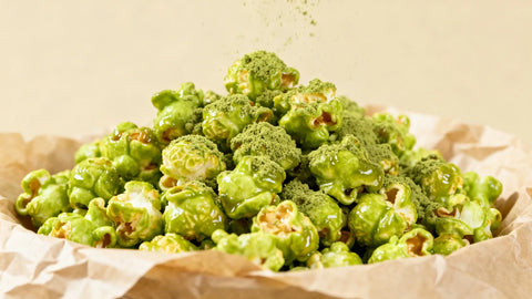Sweet Crunchy Matcha Popcorn for Your Next Movie Night