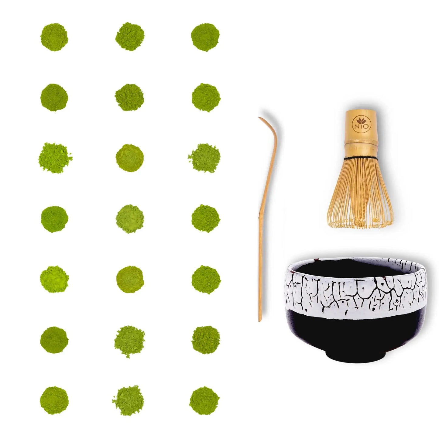 Pacchetto Degustazione Di Tè Matcha Da 21 Campioni Con Frullino Per Tè Matcha E Ciotola Matcha