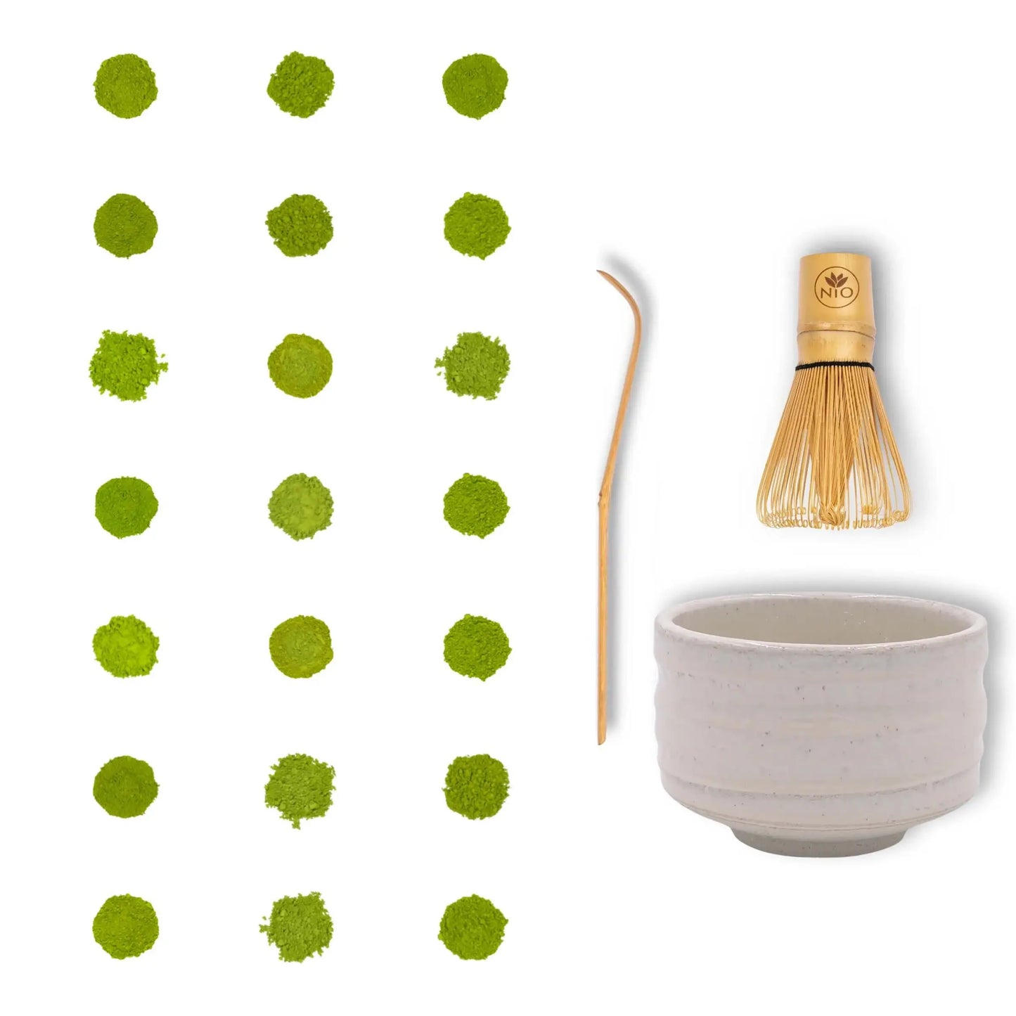 Pacchetto Degustazione Di Tè Matcha Da 21 Campioni Con Frullino Per Tè Matcha E Ciotola Matcha
