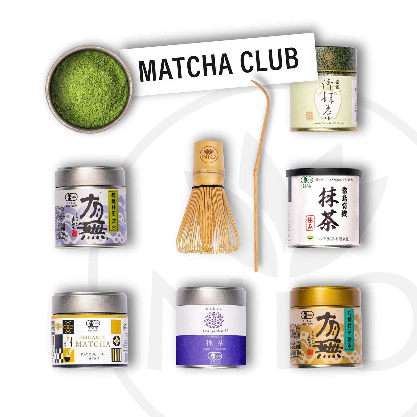 Abbonamento Mensile Al Matcha Con Chasen Per Matcha E Cucchiaio Per Matcha
