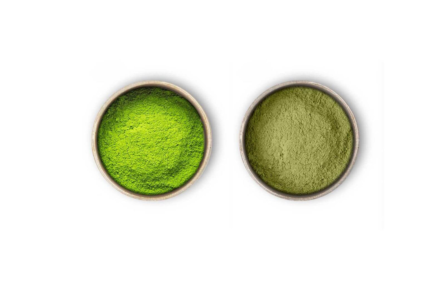 difference of color between ceremonial matcha grade and other grade