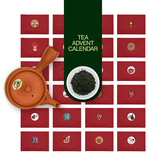 Calendario Dell'Avvento Del Tè Verde Con Teiera
